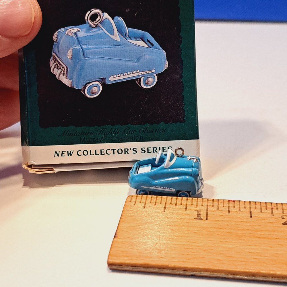 Vtg 1995 Hallmark Keepsake Ornament Mini Kiddie Car Classic Blue Murray Champion